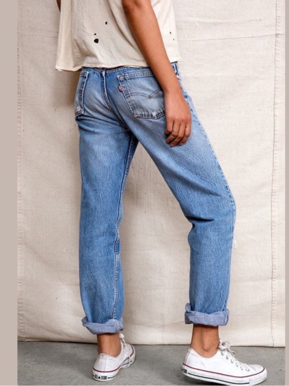 Levi's high waisted mom jeans 505 men’s Size 32 x 30 Regular Fit Straight Blue